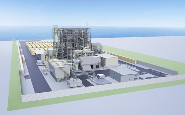 広島県福山市に建設するバイオマス発電所の完成イメージ