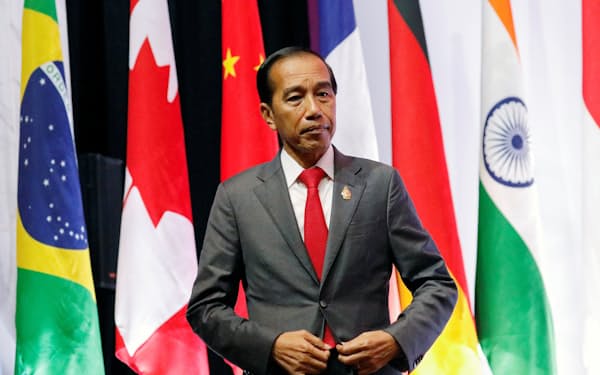 インドネシアのジョコ大統領は議長を務めたG20首脳会議で声明をとりまとめた（22年11月16日、バリ島）＝ロイター