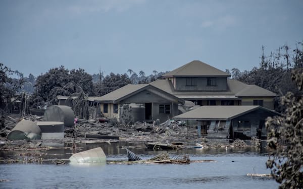 人口の８割超が噴火による被害を受けた（トンガ・ノムカ島の家屋）＝Malau Media・ロイター