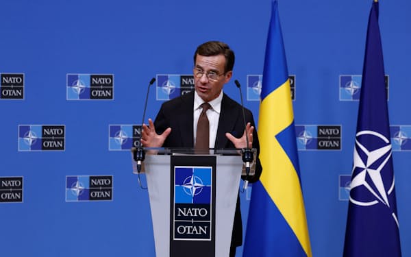 スウェーデンのクリステション首相はＮＡＴＯ加盟を巡り、さらなる譲歩を迫るトルコに反発する姿勢を示す（22年10月）＝ロイター
