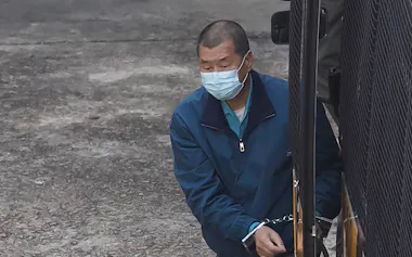 廃刊した香港の民主派新聞、アップル・デイリー創業者の黎智英氏(20年、香港)=AP