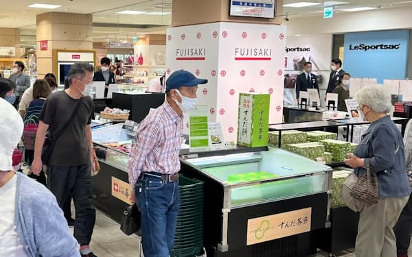 丸広百貨店川越店は藤崎が監修した宮城県の物産展を開催した（2022年9月）