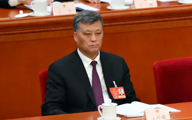 馬興瑞氏は2025年10月を最後に消息が途絶えていた(25年3月、北京市の人民大会堂)