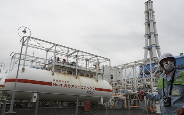 燃料にアンモニアを使う試験を進めているJERAの碧南火力発電所（愛知県）