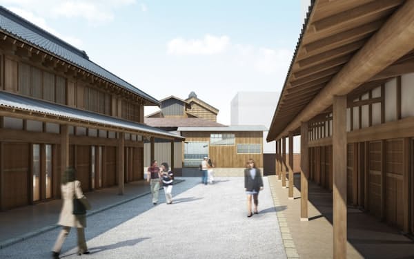 埼玉県川越市が歴史的建築物を活用して整備する「文化創造インキュベーション施設」の完成予想イメージ