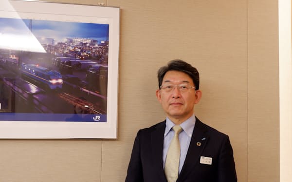 JR貨物の犬飼新社長は函館―長万部間の鉄路維持の重要性を訴えた（1月13日、東京・渋谷）
