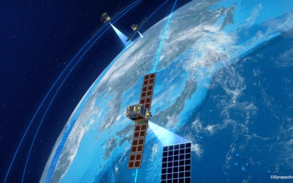 シンスペクティブは小型人工衛星を開発する（軌道上に投入された際のイメージ画像）