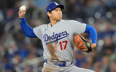 ブルージェイズ戦に先発した大谷。6回1失点で勝ち負けはつかなかった(4月8日、トロント)=ロイター