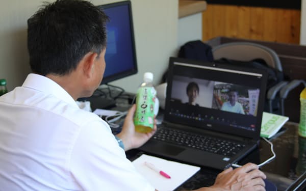 菊之園（岐阜県白川町）は副業人材を登用し、オンライン会議などで助言を得ている