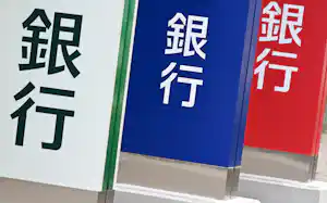 銀行の看板 銀行の看板