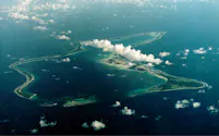 米英軍の基地があるチャゴス諸島のディエゴガルシア島=ロイター