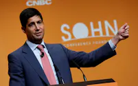講演するウォーシュ氏(2017年5月、米東部ニューヨーク州)=ロイター