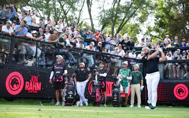 LIVメキシコ大会のジョン・ラーム。スペイン語圏での人気は高く、LIVゴルフを代表するスター選手だ=LIVゴルフ提供・AP