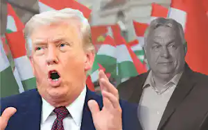 トランプ米大統領㊧とオルバン・ハンガリー首相=NIKKEI montage/ロイター トランプ米大統領㊧とオルバン・ハンガリー首相=NIKKEI montage/ロイター