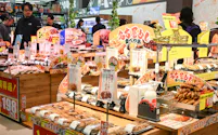報道公開されたドン・キホーテの新業態「ロビン・フッド」の総菜売り場(23日、愛知県あま市)