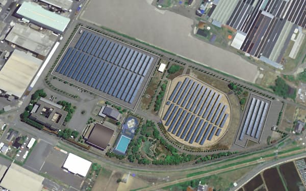 北陸銀の所有地に建設中の太陽光発電所（富山市、イメージ図）