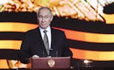 「スターリングラード攻防戦」の勝利記念行事で演説するロシアのプーチン大統領=2日、ロシア南部ボルゴグラード（AP=共同）