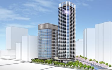 東急不動産は東五反田で大型ビル２棟を建設する（写真は完成イメージ）