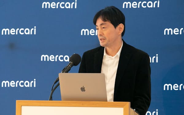 メルカリの山田進太郎最高経営責任者（ＣＥＯ）は説明会冒頭に10周年の抱負を語った