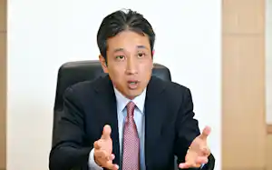 インタビューに応じるゼンショーHDの小川洋平社長兼CEO(東京都港区) インタビューに応じるゼンショーHDの小川洋平社長兼CEO(東京都港区)
