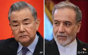 中国の王毅外相㊧とイランのアラグチ外相。中国側がアラグチ氏を招待した 中国の王毅外相㊧とイランのアラグチ外相。中国側がアラグチ氏を招待した