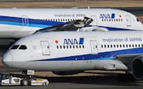 ANAの旅客機(羽田空港)