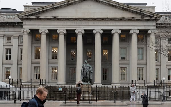 米中対立が国債市場にも影を落とす（ワシントンの米財務省）＝ロイター
