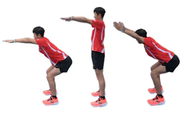 日常の動作の土台となるスクワット。正しい姿勢でトレーニングに取り組み、ランニングの一歩の質を向上させたい