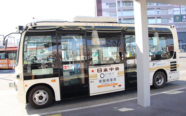 1月16日から前橋市内で自動運転バスの実証実験を実施している