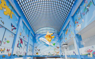 空港の吹き抜け部分のイメージ図(©Pokémon.©Nintendo/Creatures Inc./GAME FREAK inc.)