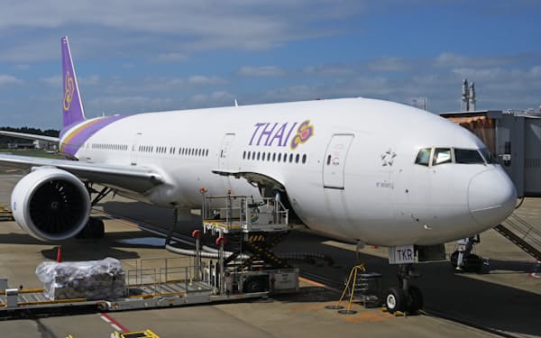 タイ国際航空は日本路線の増便も計画する（成田空港）