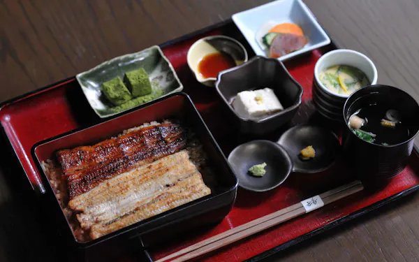 しつらえ美しい老舗うなぎ店でランチ