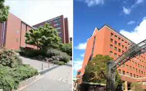 名古屋学院大学㊧と金城学院大学が運営統合する 名古屋学院大学㊧と金城学院大学が運営統合する