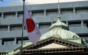 日銀の利上げ姿勢や政府の財政拡張に対する国債投資家の不安が高まっている(写真は東京都中央区の日銀本店) 日銀の利上げ姿勢や政府の財政拡張に対する国債投資家の不安が高まっている(写真は東京都中央区の日銀本店)