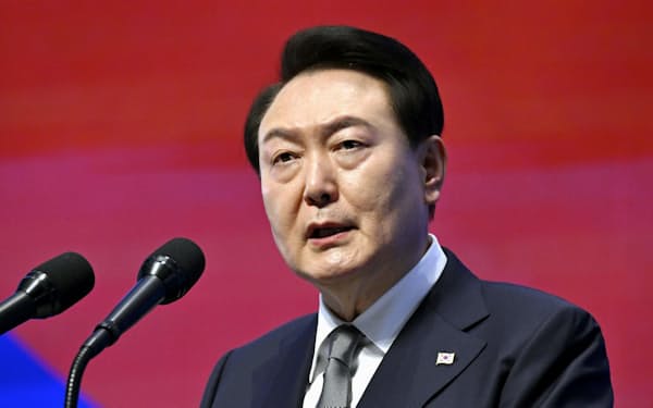 韓国の尹錫悦大統領は1日の演説で「日本はパートナー」と述べた＝共同