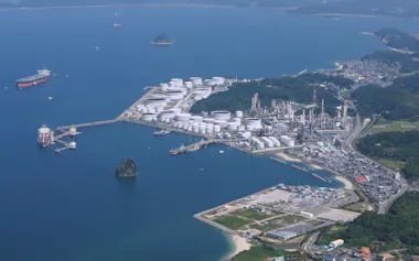 太陽石油の製油所がある四国事業所(愛媛県今治市)