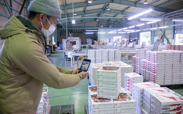 福岡県産イチゴのトレーサビリティー（生産履歴の追跡）には、チェーントープのブロックチェーン技術が使われている