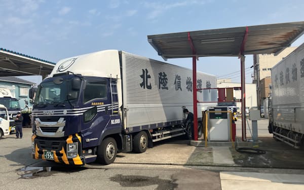 トラック運送の北陸貨物運輸は連携型ＢＣＰに取り組む石川県の企業の一つ（金沢市）