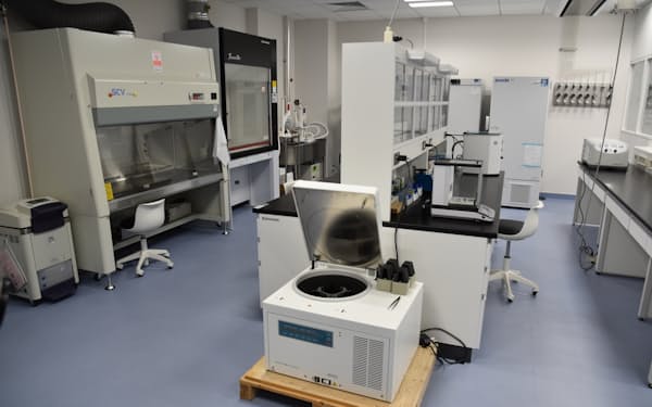 島津製作所などが新たに新たに開いた脂質分析の共同研究所（9日　京都市）