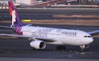 米ハワイアン航空のエアバスA330(羽田空港)