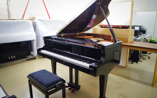 ピアノの部品は独自の基準で選定し、国内外から調達した（E150）