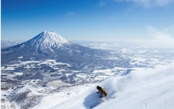 北海道の自然や風景に対するインバウンドの関心は高い（ニセコのスキー場）