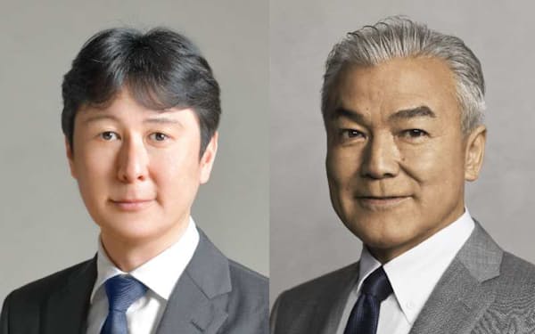 カルチュア・コンビニエンス・クラブ（CCC）の次期社長に就く高橋氏（写真左）と、創業者で現社長の増田氏