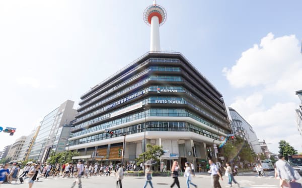 京阪HDは30年以降、京都タワー周辺のホテルや商業施設の再整備を検討する（京都市）