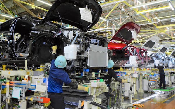 トヨタ自動車の世界生産は2月に過去2番目の高水準となった（トヨタの国内工場）