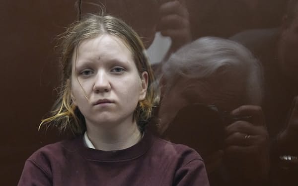 爆発事件に関与したとされるダリヤ・トレポワ容疑者（4日、モスクワ）＝AP