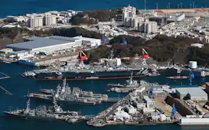 米海軍横須賀基地(神奈川県横須賀市、2025年1月) 米海軍横須賀基地(神奈川県横須賀市、2025年1月)