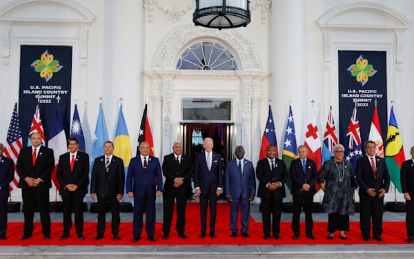 バイデン米大統領は太平洋島しょ国の首脳会合を主催した（2022年9月、ワシントン）＝ロイター