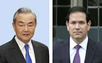 中国の王毅外相、ルビオ米国務長官(ゲッティ=共同)