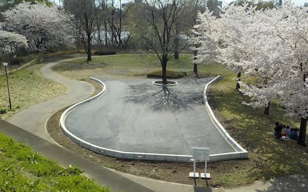 前橋公園（前橋市）に完成したスケートボード広場
